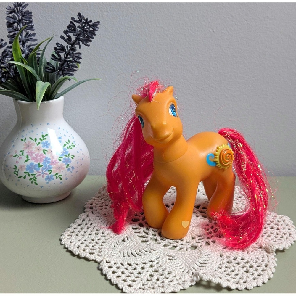 Vintage My Little Pony G3 Sunny Daze 2003 Hasbro Orange Pink Pony Toy
